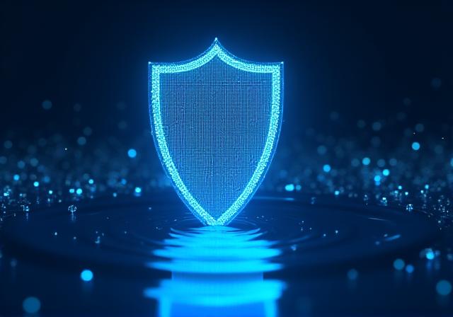 Secure digital interface representing corporate water management privacy